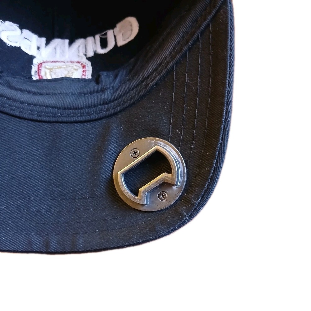 Guinness Extra Stout Dublin Black Baseball Cap Hat with Built-in Bottle Opener - Picture 5 of 9